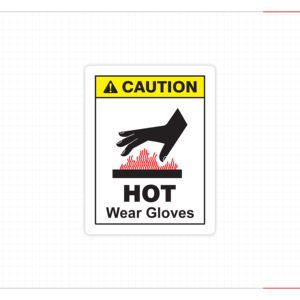 Adhesive Sticker for Industrial <b>Machines</b> Heat Hazard Protection and Workplace Safety Heat-Resistant Scratchproof Matte Finish - Product Image 2