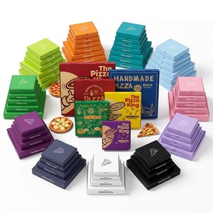 Custom Recycled Materials Slice Slide Drawer Pizza Paper <b>Box</b> Logo Takeout Rectangle Slide Open Slice Pizza Carton - Product Image 1