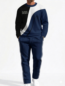 Best Selling Regular Fit Men Tracksuit Winter 2 Piece Comfortable Cotton Fleece Custom Logo Wholesale Streetwear Top Quality - Product Image 2