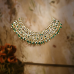 Conjunto de Collar Choker de Diseño con Piedras Austriacas Brillantes, Perlas y Cuentas - 10575613DGR, Conjunto de Joyería de Moda - Product Image 3
