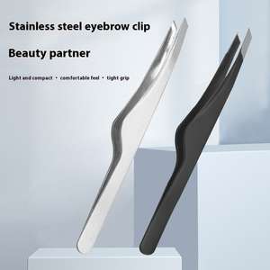 Pince à épiler personnalisée en acier inoxydable pour extensions de cils, pointes en fibre, prise parfaite, couleurs or/argent, pour retrait de cils, biseautée - Product Image 3