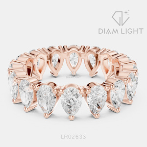 Bague de mariage en or blanc 14 carats avec diamant de laboratoire certifié IGI, taille poire 4,08 carats, bijoux fins, pour fiançailles et anniversaire - Product Image 3