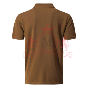 Polo Marron Café Confort Supérieur Tissu Doux Premium Respirant Manches Courtes Vêtement Quotidien Moderne - Product Image 3