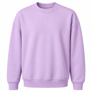 Sweat-shirt à col rond pour femme, couleur unie, manches longues, pull-over 100% coton tricoté respirant, vêtements d'automne - Product Image 4