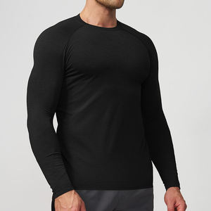 Camiseta deportiva para hombre de alta elasticidad, de secado rápido, bajo precio y alta calidad para gimnasio y deportes. - Product Image 2