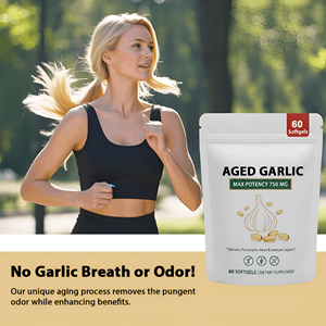 Étiquette personnalisée Forlula Gélules d'ail biologique inodore vieilli 750 mg Complément alimentaire à base de plantes pour le bien-être des adultes - Product Image 6