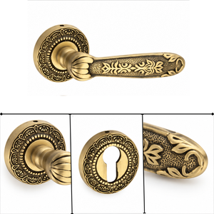 Poignée de porte décorative à levier finition mate antique sur roseau, pour portes résidentielles, commerciales, intérieures et architecturales - Product Image 2
