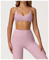 Conjunto de Yoga para Mujer, Tallas Grandes, Sólido, Transpirable, Ligero, Sin Costuras, Bra, Pantalones, Leggings, 4 Piezas, Cintura Elástica Alta, Personalizado