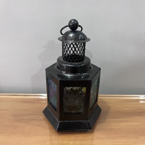 Mini Metal Candle <b>Lantern</b> Decorative Color Glass <b>Tea</b> <b>Light</b> Holder for Home Wedding Ramadan Decor - Product Image 3