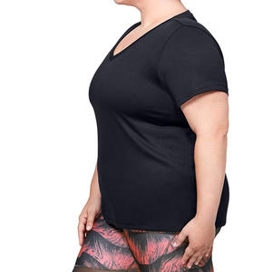 T-shirt décontracté d'été personnalisé 100% coton pour femme, haut court de sport de haute qualité à manches courtes pour la gym et le fitness, streetwear pour femme - Product Image 2