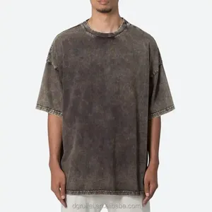 en's Clothes Oversized <b>Tshirt</b> Streetwear Short Sleeves Custom Blank T Shirt for Men Cotton <b>Polyester</b> Heavy Weight - Product Image 1