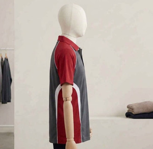 Polo de golf pour homme personnalisé avec votre logo de marque, design color block, sublimation, t-shirts polo pour homme. - Product Image 4