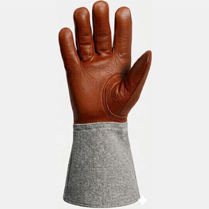 Wholesale 4-Layer Double Palm Insulated Electric Welding Cutting Labor Protection Genuine Cowhide Leather Tig Mig Welding Gloves - Product Image 3