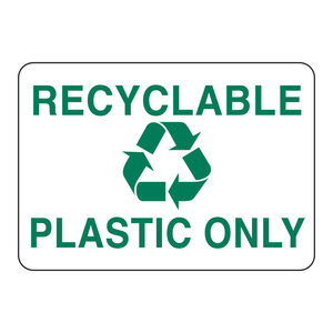 Panneau 'Uniquement plastique recyclable' pour les zones de recyclage intérieures et extérieures - Product Image 2