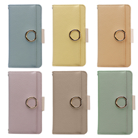 Étui de téléphone portefeuille en cuir de luxe avec fermeture magnétique et béquille