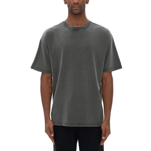 Wholesale Manufacturer Mens Regular Fit Soft Cotton Customized Printed Custom Acid Wash <b>T</b> Shirt - Product Image 3