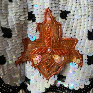 Custom <b>White</b> Beaded Fringe Decorated Women Top Custom <b>White</b> Beaded Fringe Decorated Women Top - Product Image 1