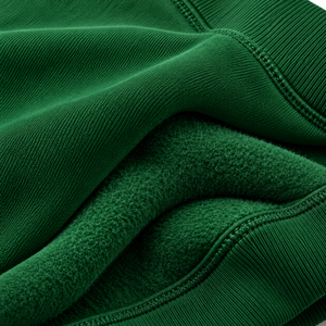 Sweat-shirt à col rond surdimensionné vert foncé pour homme, pull en molleton décontracté, streetwear d'hiver - Product Image 4