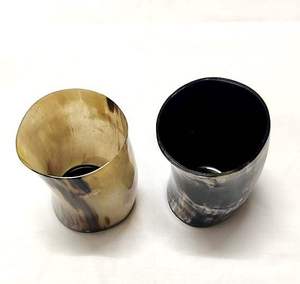 Natural Eco-Friendly Shot Glass <b>Viking</b> Drinking Horn <b>Cup</b> with Straw Cap for Wine Lovers Handcrafted in India for Christmas - Product Image 2