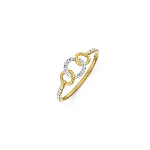 Luxury Interlocking <b>Circle</b> Moissanite <b>Ring</b> Gold Plated 925 Sterling Silver Pave Setting Engagement Wedding Gift Elegant Women's - Product Image 5