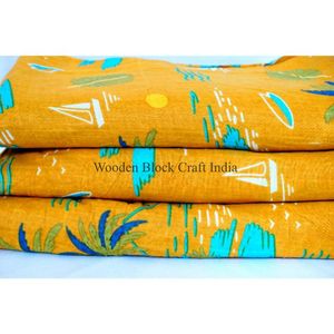 Tela de Algodón India Estampada a Mano para Decoración del Hogar, Cortinas y Fundas - Tela de Algodón Suave para Niños, Regalo Personalizado - Product Image 5