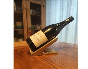 Modern Slide Style Wine Holder Gold Metal Stand Perfect For Kitchen Countertop Party And Event <b>Table</b> Styling From India - Product Image 4