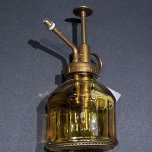 Brass Water Can With Glass Reservoir And Pump Mechanism For Indoor Use - Product Image 1