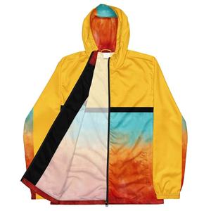 แจ็กเก็ตไนล่อนมีฮู้ดกันน้ำพิมพ์ลายดอกไม้100% โพลีเอสเตอร์ออกแบบได้ตามต้องการระบายอากาศได้ - Product Image 3