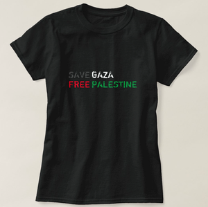 T-shirt « Sauvez Gaza, Libérez la Palestine » avec texte en relief, 180 grammes, impression DTF - Product Image 4
