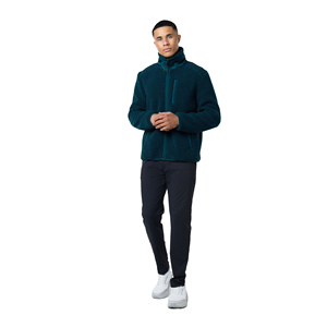 Veste polaire d'hiver pour homme 280 GSM anti-boulochage, fermeture éclair intégrale, col montant, chaude, légère, pour trekking, extérieur, décontractée, OEM, marque privée - Product Image 2