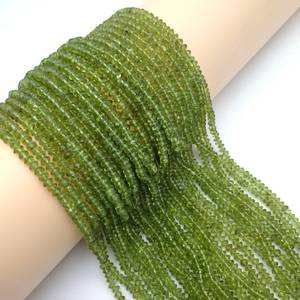 Perles de péridot lisses de haute qualité, forme ronde, 4 à 5 mm, pierres précieuses naturelles, perles en vrac pour la fabrication de bijoux, prix en gros - Product Image 6