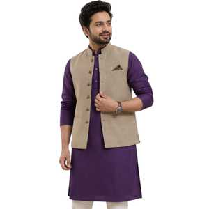 9. Chaleco Formal para Hombre, Chaleco Bordado Étnico Premium, Ropa Tradicional Pakistaní para Ocasiones Especiales, Diseños Personalizados, Tallas - Product Image 1