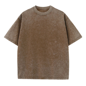 Camiseta Extra Grande para Hombre, Estilo Vintage, Lavada con Ácido, Logotipo Personalizado, 100% Algodón, Estilo Urbano, Gráfico Retro - Product Image 3