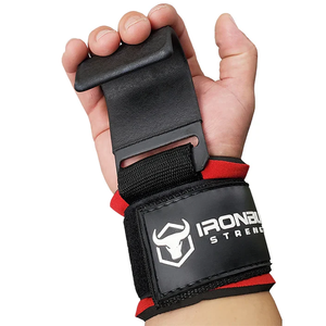 Weight Lifting rubber grip Hooks Non-slip Deadlift wrist Straps palm support <b>Gloves</b> <b>Pull</b> <b>Up</b> gym fitness training session workout - Product Image 1