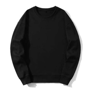 เสื้อสเวตเชิ้ตผู้ชายแบบกำหนดเองสำหรับฤดูหนาว สไตล์ใหม่ โลโก้ปักแบบนูน คอกลม ทรงโอเวอร์ไซส์ ผ้าฝ้ายสีพื้น ปักลาย - Product Image 2