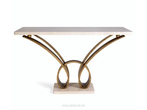 LINEA Metal <b>Console</b> <b>table</b> with white marble Top luxury Golden metal Double X shape frame <b>console</b> <b>table</b> for living room - Product Image 2