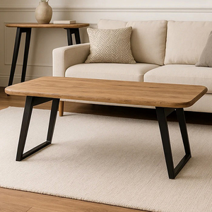 Wholesale Customizable Mid Century Modern Solid Wood Coffee <b>Table</b> Metal Legs <b>Folding</b> Manish Art Handicrafts for Hotel Home - Product Image 6