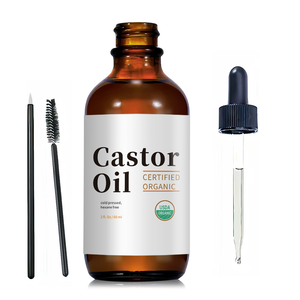 Aceite de Ricino 100% Puro Prensado en Frío - Orgánico, Libre de Hexano para el Crecimiento del Cabello, Pestañas y Humectación de la Piel - Product Image 2