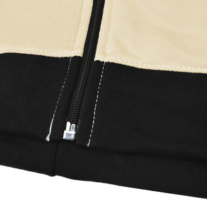 Chaqueta Bomber Beige para Hombre con Ribete Negro, Cuello Alto, Cierre de Cremallera, Forro Polar Transpirable, Chaqueta Casual de Invierno - Product Image 5