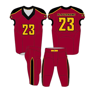 Uniforme de football américain, maillot et pantalon respirants en mesh, couleur et logo personnalisés pour l'équipe - Product Image 6
