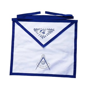 Suministro Directo de Fábrica: Cinturón Étnico de Terciopelo Personalizado Past Master Blue Lodge con Cinta Azul Real al por Mayor MAP-0113 - Product Image 1