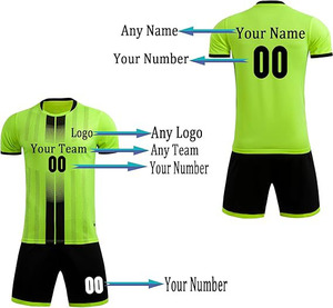 Tenue de football professionnelle unie, anti-humidité, à séchage rapide, sans logo, pour équipe. - Product Image 6