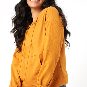 Hoodie personnalisé pas cher, nouvelle collection printemps, crop top femme personnalisable, crop top à manches longues pour femme en vente - Product Image 1