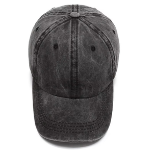 Premium Washed Cotton Baseball Cap Featuring Vintage Denim Texture Adjustable Strap Back Sporty Breathable Sun <b>Hat</b> Daily Wear - Product Image 2