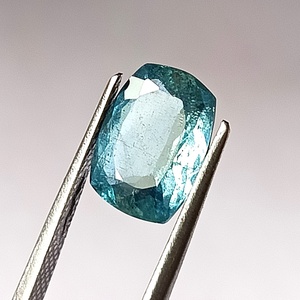 Piedra Preciosa Suelta de Aguamarina Azul Santa María Natural de 2.60 Quilates, Corte Cojín Facetado, Translúcida - Product Image 2