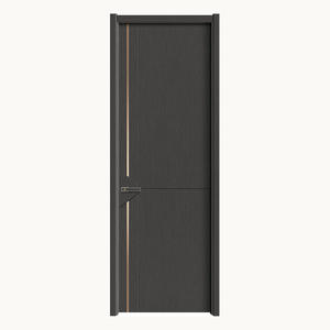 Porte en bois composite massif au design moderne personnalisé pour chambre à coucher, matériau WPC polymère imperméable, intérieur facile à installer - Product Image 2