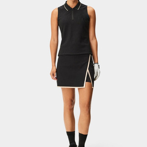 <b>Women's</b> Sleeveless <b>Polo</b> <b>Shirt</b> <b>Black</b> Knitted Quick Dry Casual Golf Top Wholesale Top quality Custom OEM - Product Image 4