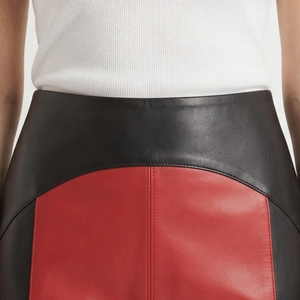 Wholesale Women High Waist Leather Skirt Custom Design Women Leather Skirt Premium Genuine Leather Skirt Women - Product Image 5