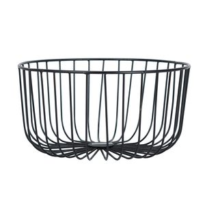 Black Metal Wire Fruit <b>Basket</b> Bowl Decorative Kitchen Countertop Storage Stand for Fruits Vegetables Snacks Home Dining <b>Table</b> - Product Image 3