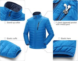Custom Logo Detachable Hood Puffer <b>Jacket</b> Mens <b>Packable</b> Lightweight Thermal Winter Outerwear - Product Image 4